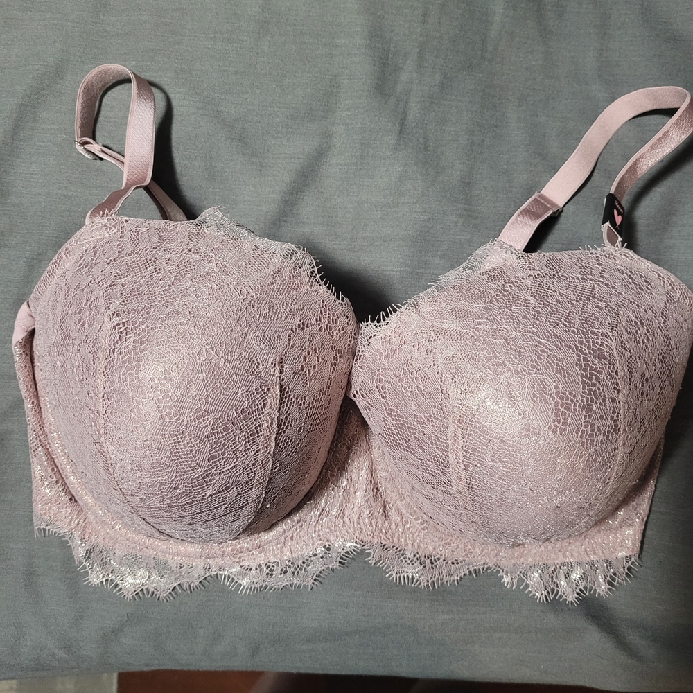 Lace Underwire Bra - Soft Pink